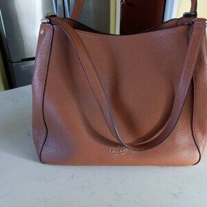 Kate Spade Leila leather in warm gingerbread